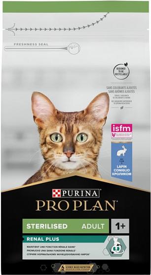 Корм Pro Plan Cat Adult Sterilised Renal Plus Rabbit для стерилізованих котів з кроликом купити KITIPES.COM.UA