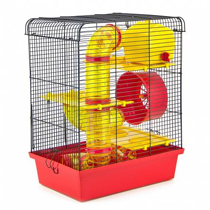 Клітка для гризунів Лорі "ХОМ'ЯК 3 ЛЮКС", 33,5х23х43 см купити KITIPES.COM.UA