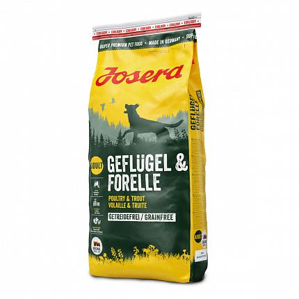 Josera Dog Geflugel & Forelle Беззерновий сухий корм з птицею і фореллю для собак купити KITIPES.COM.UA