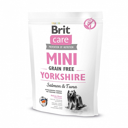 Brit Care Mini Yorkshire Корм для йоркширських тер'єрів з лососем і тунцем купити KITIPES.COM.UA