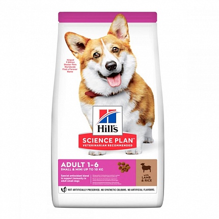 Hill's (Хілс) Сухий корм для собак міні та малих порід з ягням | Science Plan Adult Small & Mini Lamb  купити KITIPES.COM.UA