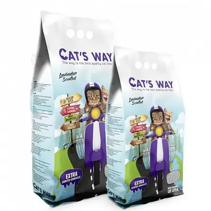 Cats Way Наповнювач з ароматом лаванди для котячого туалету, 5 л купити KITIPES.COM.UA