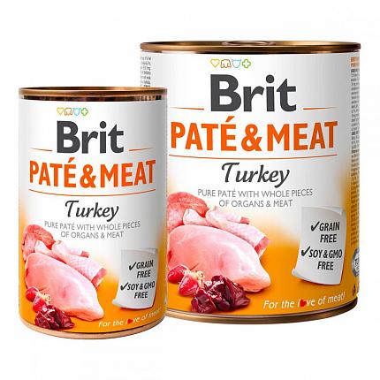 Brit Pete & Meat Turkey Консерви для собак з індичкою купити KITIPES.COM.UA