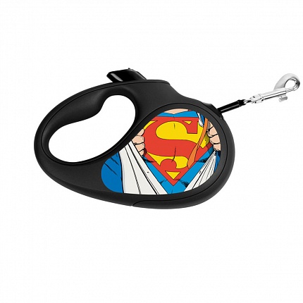 Повідець-рулетка для собак WAUDOG R-leash, малюнок "Супермен Герой" на kitipes.com.ua