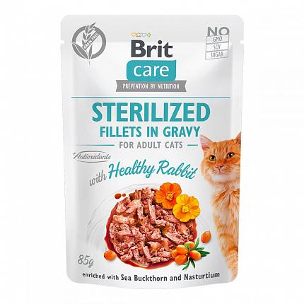 Brit Care Sterilized Консерви з кроликом для стерилізованих котів купити KITIPES.COM.UA
