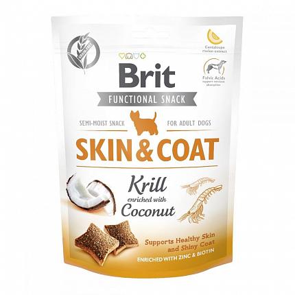 Brit Care Skin & Coat Krill Ласощі для собак з крилем і кокосом купити KITIPES.COM.UA