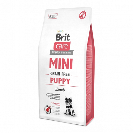 Brit Care Беззерновий сухий корм для цуценят малих порід з ягням | Brit Care Mini Puppy Lamb купити KITIPES.COM.UA