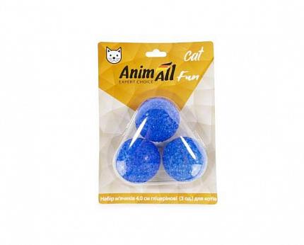AnimAll Іграшка для котів набір м'ячиків гліцированих, 3 шт купити KITIPES.COM.UA