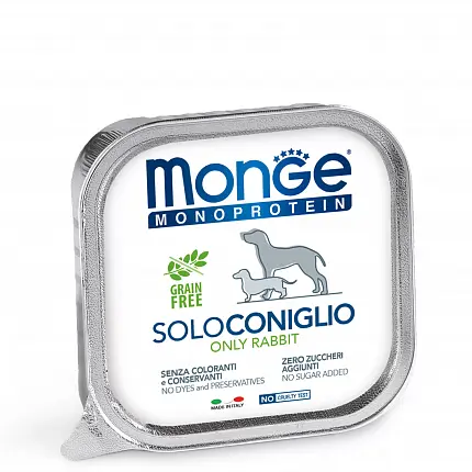 MONGE SOLO Вологий корм для собак з кроликом купити KITIPES.COM.UA