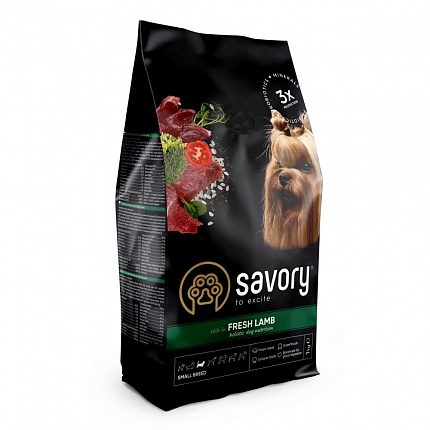 Savory Сухий корм для собак малих порід зі свіжим ягням | Small Breed Fresh Lamb на kitipes.com.ua