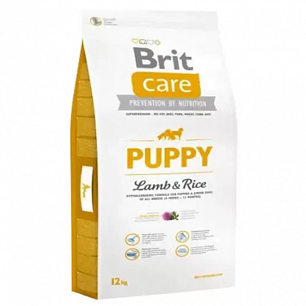 Brit Care Puppy All Breed Lamb & Rice Корм для цуценят всіх порід з ягням і рисом купити KITIPES.COM.UA