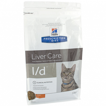Hills PD Liver Care l/d Лікувальний корм для котів з куркою  купити KITIPES.COM.UA