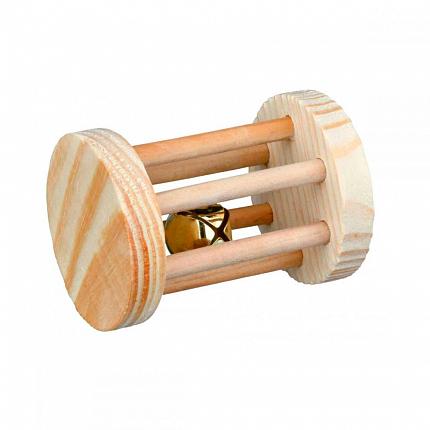 Trixie 6183 Іграшка для гризунів дерев'яний барабан з дзвоником купити KITIPES.COM.UA