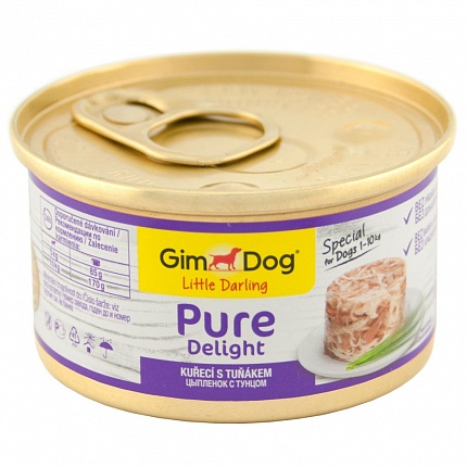 GimDog Консерви для собак з курчам і тунцем | Little Darling Pure Delight на kitipes.com.ua