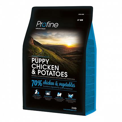 Profine Puppy Chicken & Potatoes Сухий корм для цуценят і молодих собак з куркою і картоплею купити KITIPES.COM.UA