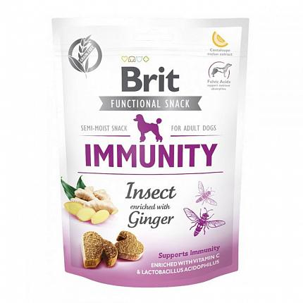 Brit Care Functional Snack Immunity Insect & Ginger Ласощі для собак з комахами і імбиром  купити KITIPES.COM.UA