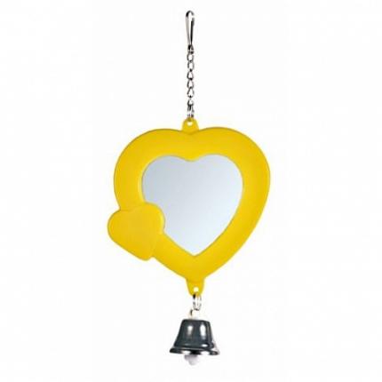 Trixie 5202 Підвісне дзеркало-серце для птахів з дзвоником купити KITIPES.COM.UA