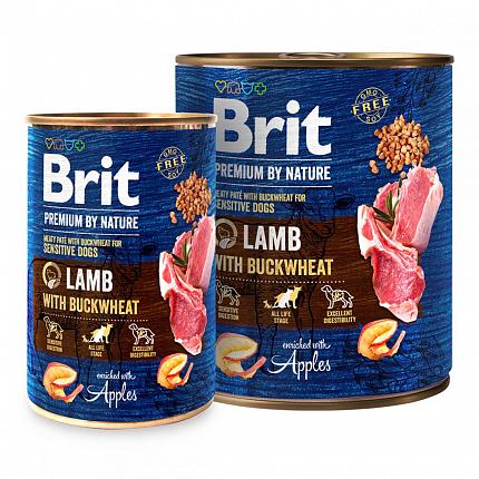 Brit Premium Консерви для собак з ягням і гречкою купити KITIPES.COM.UA