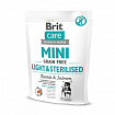 Brit Care Беззерновий сухий корм з кроликом і лососем для стерилізованих собак малих порід | Mini Light & Sterilised 