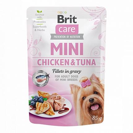 Brit Care Mini Chicken & Tuna Консерви для собак малих порід з куркою і тунцем в соусі купити KITIPES.COM.UA
