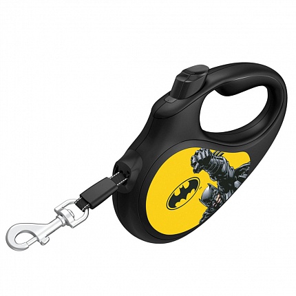 Повідець-рулетка для собак WAUDOG R-leash, малюнок "Бетмен Жовтий" купити KITIPES.COM.UA