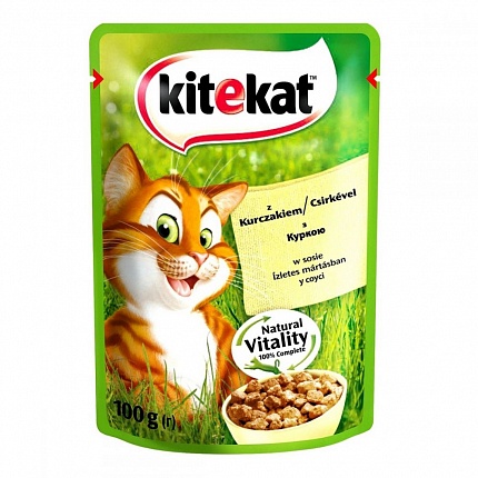 Kitekat Консерви для котів з куркою в соусі купити KITIPES.COM.UA