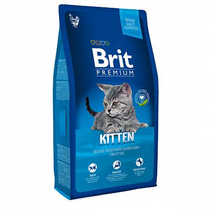 Brit Premium Kitten by Nature Сухий корм для кошенят з куркою  купити KITIPES.COM.UA