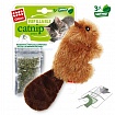 Іграшка для котів Бобрьонок з котячої м'ятою GiGwi Catnip, 16 см