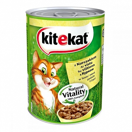 Kitekat Вологий корм для котів з куркою в соусі купити KITIPES.COM.UA