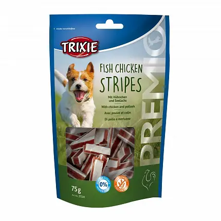 Trixie 31534 Premio Chicken & Pollock Stripes Ласощі для собак з куркою та рибою купити KITIPES.COM.UA