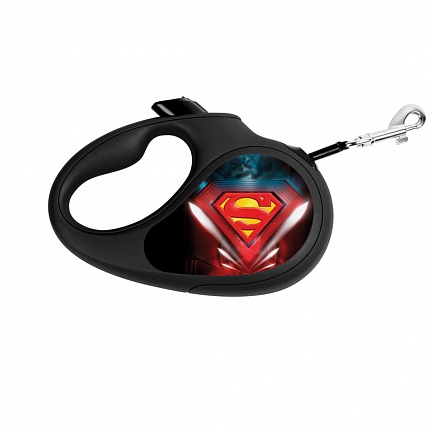 Повідець-рулетка для собак WAUDOG R-leash, малюнок "Супермен Лого" купити KITIPES.COM.UA