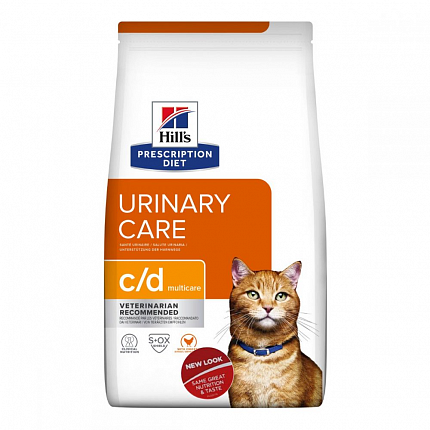 Hills Urinary C/D Multicare Лікувальний корм для нижніх сечовивідних шляхів у котів купити KITIPES.COM.UA