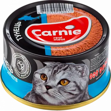 Carnie Консервований паштет для дорослих котів з тунцем купити KITIPES.COM.UA