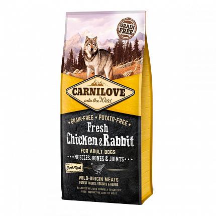 Carnilove Chicken&Rabbit Сухий корм для собак з куркою і кроликом  купити KITIPES.COM.UA