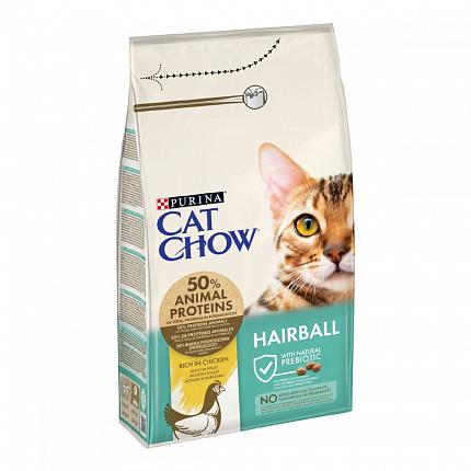 Cat Chow Hairball Control Сухий корм для котів контроль виведення шерсті купити KITIPES.COM.UA