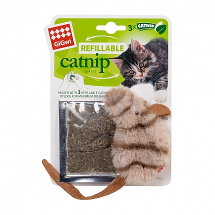 GiGwi Catnip Іграшка для котів мишка з котячої м'ятою купити KITIPES.COM.UA