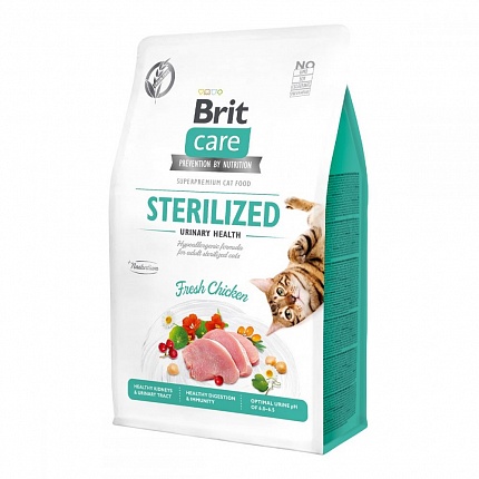 Brit Care Cat Grain-Free Sterilized Urinary Health Сухий корм для стерилізованих котів купити KITIPES.COM.UA