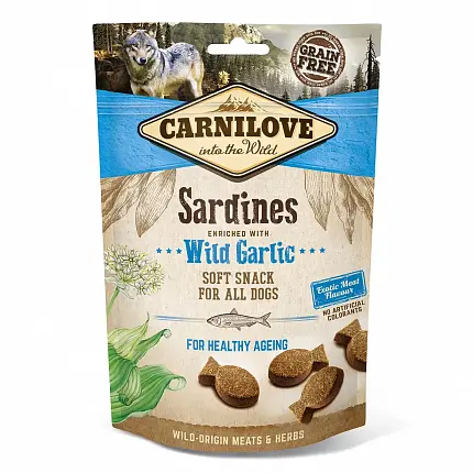Carnilove Sardines Wild Garlic Ласощі для собак з рибою купити KITIPES.COM.UA