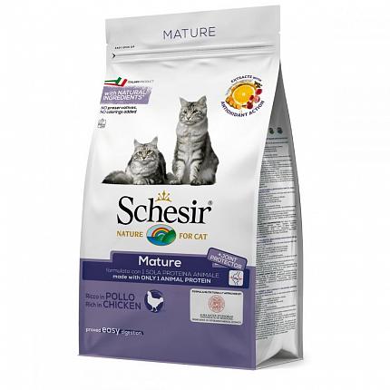 Schesir Cat Mature Сухий монопротеїновий корм для котів старше 7 років купити KITIPES.COM.UA