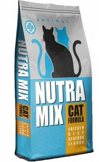 Nutra Mix Optimal Сухий корм для котів з куркою, морепродуктами та рисом  купити KITIPES.COM.UA
