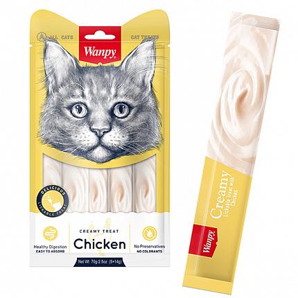 Wanpy Creamy Treat Chicken Кремові ласощі з куркою для котів купити KITIPES.COM.UA