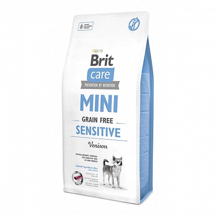 Brit Care Mini Sensitive Venison Беззерновий сухий корм з олениною для собак малих порід на kitipes.com.ua