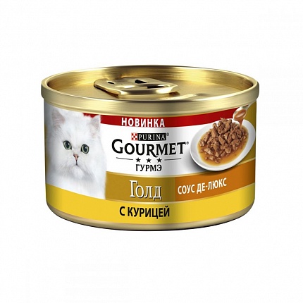 Gourmet Gold Соус Де-Люкс для котів з куркою купити KITIPES.COM.UA