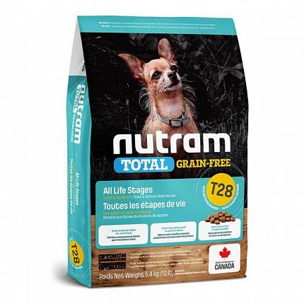 Nutram Total Grain-Free T28 Холістик корм для собак дрібних порід з фореллю і лососем купити KITIPES.COM.UA