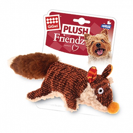 Іграшка для собак Лисиця з пищалкою GiGwi Plush купити KITIPES.COM.UA