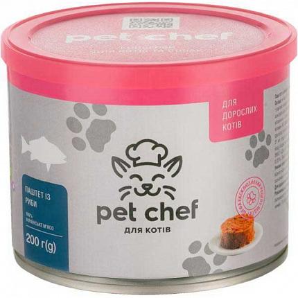 Pet Chef Консерви м'ясний паштет для дорослих котів із риби купити KITIPES.COM.UA