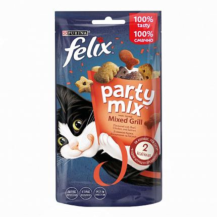 Felix Mixed Grill Ласощі для котів з куркою, яловичиною і лососем купити KITIPES.COM.UA