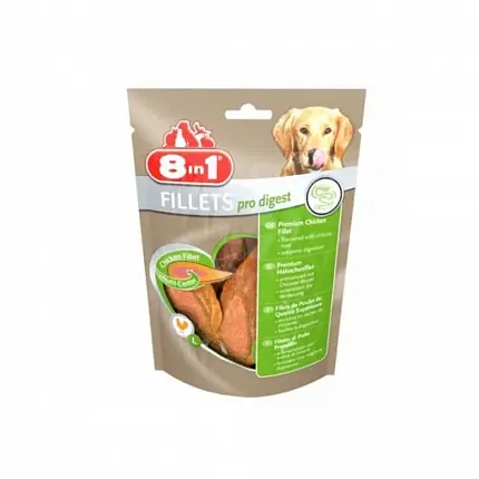 8in1 Ласощі для собак для покращення травлення, куряче філе купити KITIPES.COM.UA
