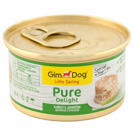 GimDog Little Darling Pure Delight Консерви для собак з курчам і ягням на kitipes.com.ua
