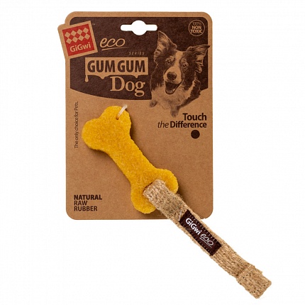Іграшка для собак Маленька кістка GiGwi Gum gum каучук купити KITIPES.COM.UA